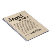 Personalized Impact Creator Definition Notitieboek (Rechterzijde)