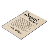 Personalized Impact Creator Definition Notitieboek (Linkerzijde)