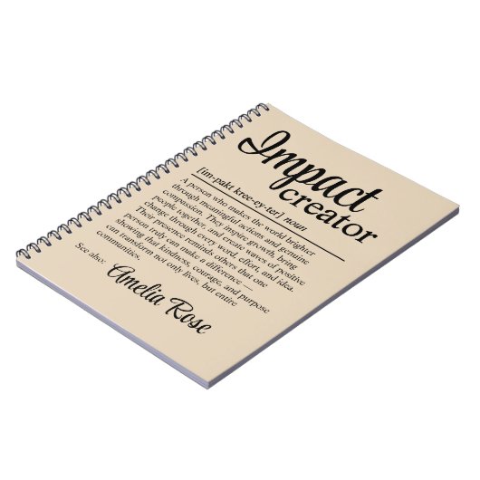 Personalized Impact Creator Definition Notitieboek (Linkerzijde)