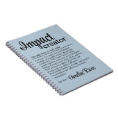 Personalized Impact Creator Definition Thank You Notitieboek (Rechterzijde)