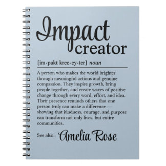 Personalized Impact Creator Definition Thank You Notitieboek