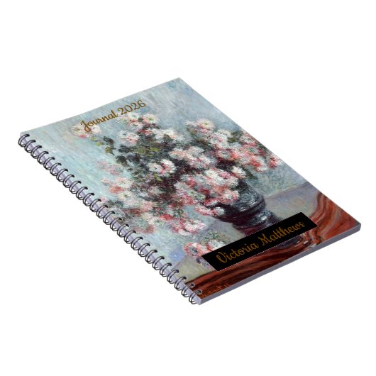 personalized impressionist still life floral  notitieboek (Rechterzijde)