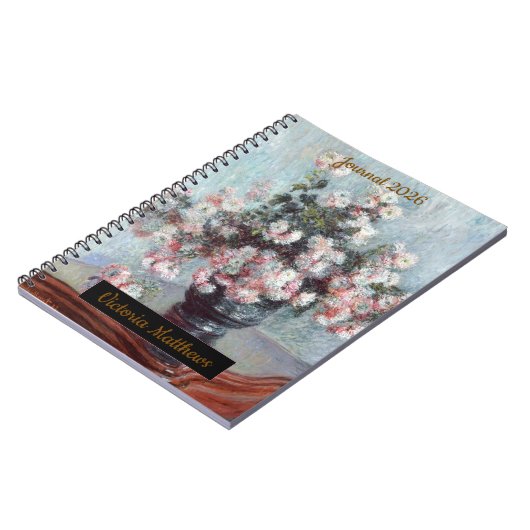 personalized impressionist still life floral  notitieboek (Linkerzijde)