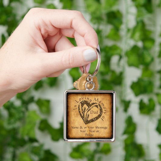 Personalized In Loving Memory of Dad Keychains Sleutelhanger (Hand)