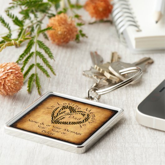 Personalized In Loving Memory of Dad Keychains Sleutelhanger (Zijkant)