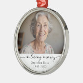 Personalized In Loving Memory Photo Keepsake Metalen Ornament (Links)
