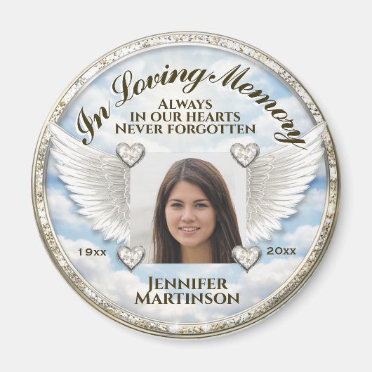 Personalized In Loving Memory Photo Template Magneet (Voorkant)