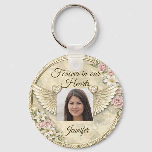 Personalized In Memorial Photo Template Sleutelhanger (Voorkant)