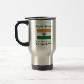 Personalized India Flag Reisbeker (Links)