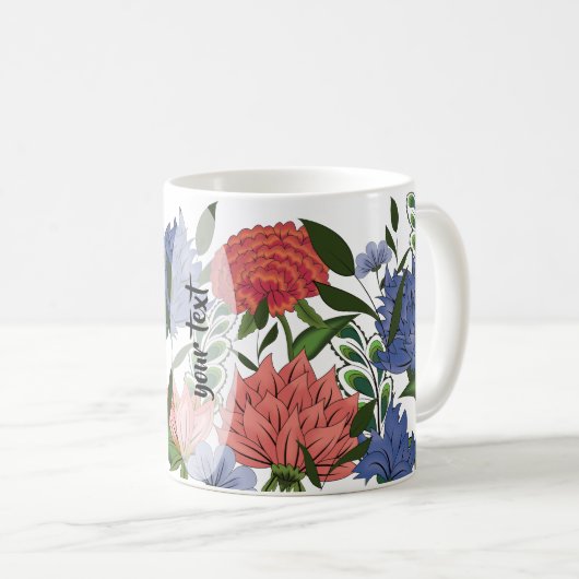 Personalized Indian Floral Koffiemok (Voorkant rechts)