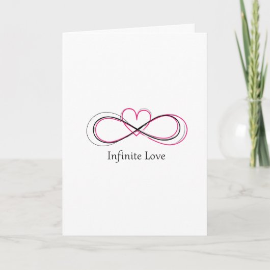 Personalized Infinite Love 1 Valentine Card Kaart (Voorkant)