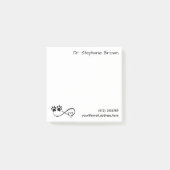 Personalized Infinity Heart and Paws Notes (Voorkant)