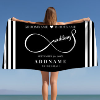 Personalized Infinity Wedding Favor Gift Strandlaken