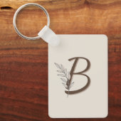 Personalized Initial Branch Keychain | Custom Key  (Voorkant)