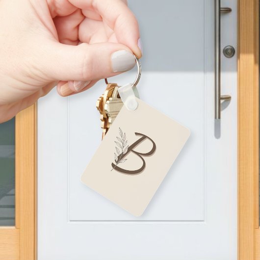 Personalized Initial Branch Keychain | Custom Key 