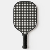 Personalized Initial Checkered Modern Minimal Pickleball Paddle (Achterkant)
