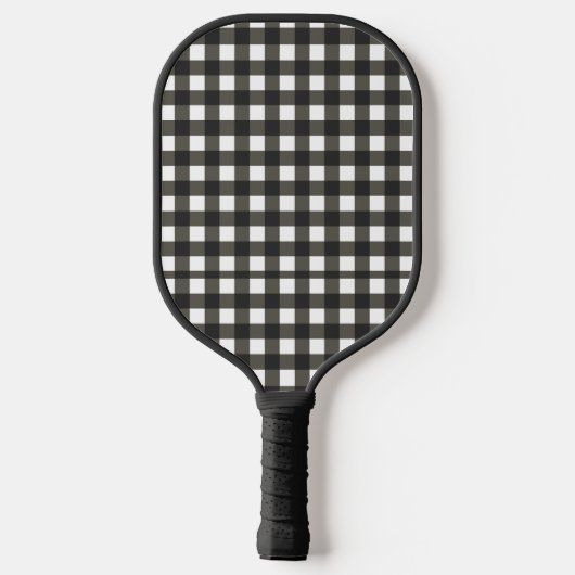 Personalized Initial Checkered Modern Minimal Pickleball Paddle (Achterkant)