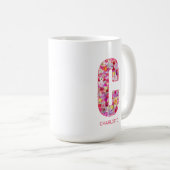 Personalized Initial | Floral Letter C Monogram  Koffiemok (Voorkant rechts)