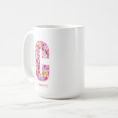 Personalized Initial | Floral Letter C Monogram  Koffiemok (Voorkant links)