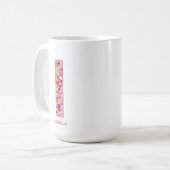 Personalized Initial | Floral Letter I Monogram  Koffiemok (Voorkant links)