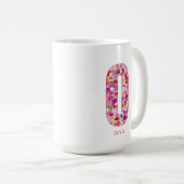 Personalized Initial | Floral Letter O Monogram  Koffiemok (Voorkant rechts)