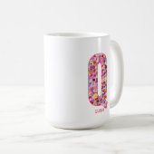 Personalized Initial | Floral Letter Q Monogram  Koffiemok (Voorkant rechts)