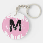 Personalized Initial & Name Acrylic Bag Charm Sleutelhanger (Achterkant)