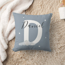 Personalized Initial Name Nursery Throw Pillow Kussen