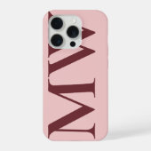 Personalized Initial Pink Phone Case Gift for Her iPhone Hoesje (Achterkant)