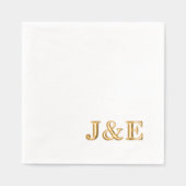 Personalized Initials Monogram Wedding Reception Folie Servetten (Voorkant)