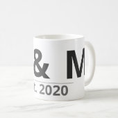 Personalized Initials Mug – Custom Letters & Year  Koffiemok (Voorkant rechts)