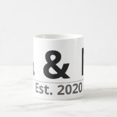 Personalized Initials Mug – Custom Letters & Year  Koffiemok (Center)