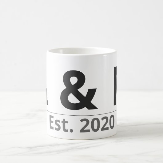 Personalized Initials Mug – Custom Letters & Year  Koffiemok (Center)