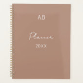 Personalized Initials Planner - Minimalist Coffee (Voorkant)