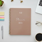 Personalized Initials Planner - Minimalist Coffee 