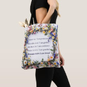 Personalized Inspirational Tote with wildflowers Tote Bag (Dichtbij)