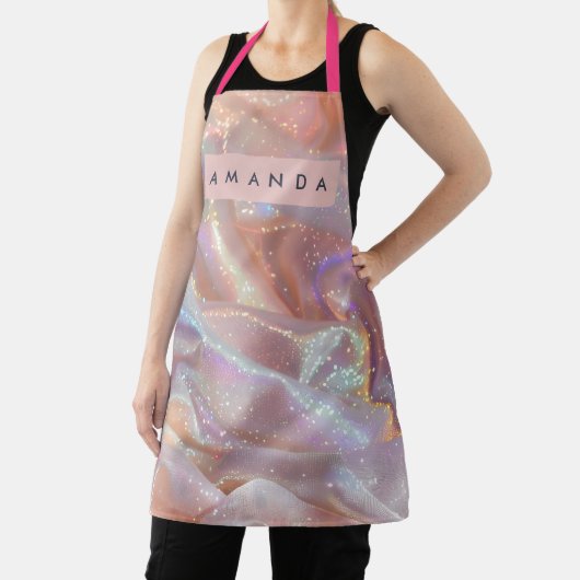 Personalized Iridescent Pastel Sparkle Satin Schort (Insitu)