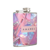 Personalized Iridescent Pink Ice with Shimmer Heupfles (Rechts)