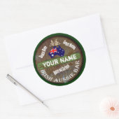 Personalized Irish Australian pub sign Ronde Sticker (Envelop)