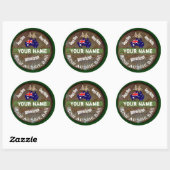 Personalized Irish Australian pub sign Ronde Sticker (Vel)
