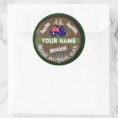 Personalized Irish Australian pub sign Ronde Sticker (Tas)