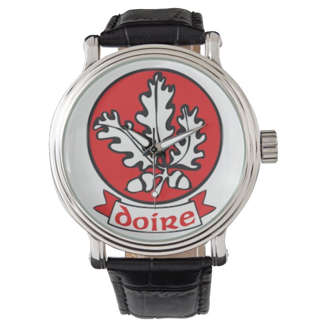 Personalized Irish County Mannen Watches Co. Derry Horloge (Voorkant)