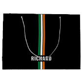 Personalized Irish Flag Patriotic Ireland Stripes Groot Cadeauzakje (Achterkant)