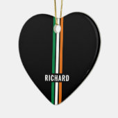 Personalized Irish Flag Patriotic Ireland Stripes Keramisch Ornament (Links)