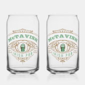 Personalized Irish Pub Blikvorm Glas (Voorkant)