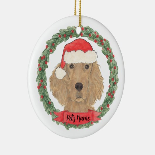 Personalized Irish Setter Keramisch Ornament (Rechts)