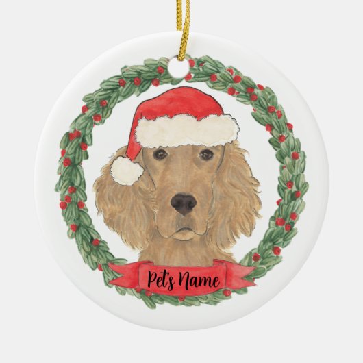 Personalized Irish Setter Keramisch Ornament (Voorkant)