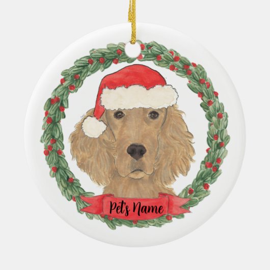 Personalized Irish Setter Keramisch Ornament (Achterkant)