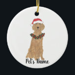 Personalized Irish Setter Keramisch Ornament<br><div class="desc">Maak de mooie lijst dit jaar met een gepersonaliseerde versiering van je lieve Ierse Setter elf!</div>