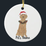 Personalized Irish Setter Keramisch Ornament<br><div class="desc">Maak de mooie lijst dit jaar met een gepersonaliseerde versiering van je lieve Ierse Setter elf!</div>